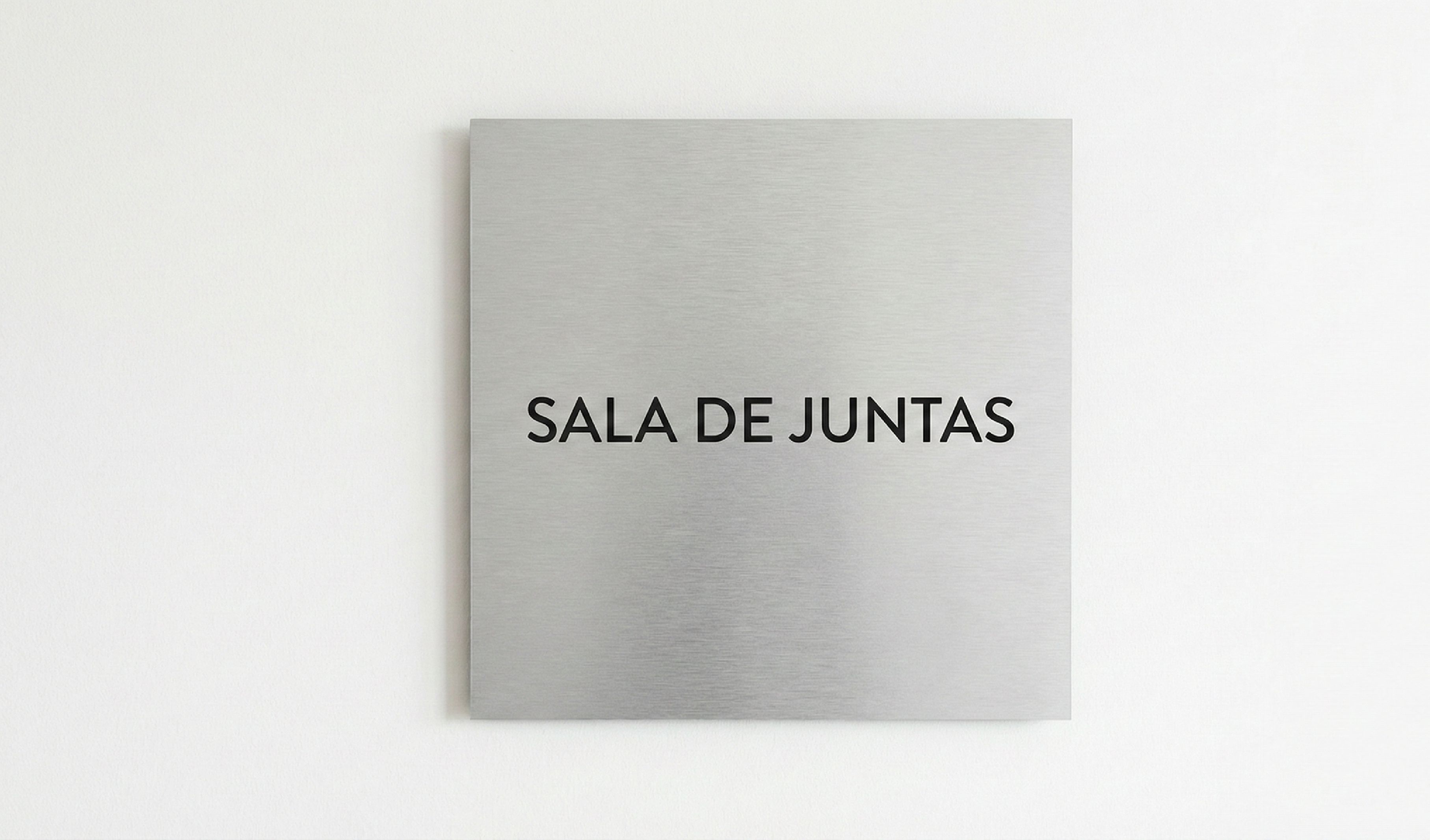 Placa identificación empresa metacrilato