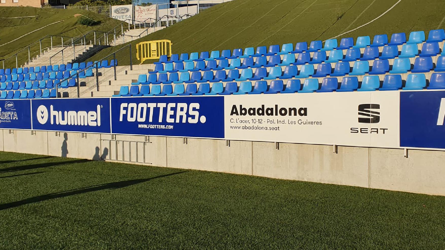 Vinilo valla publicitaria CF Badalona fútbol