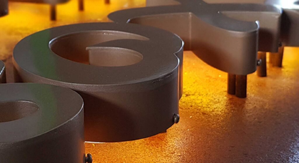 letras corporeas aluminio barcelona